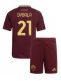 AS Roma Paulo Dybala #21 Dječji Domaci Dres kompleti 2024-25 Kratak Rukavima (+ kratke hlače)